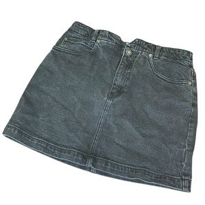 Free People Black Denim Mini Skirt Women’s Size 6/29 Moto Summer Fall Winter 90s